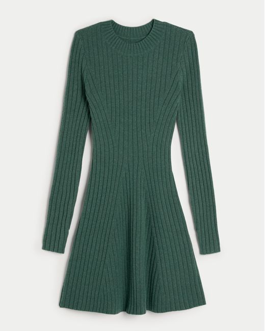 Hollister Ribbed Skater Mini Sweater Dress in Green | Lyst UK Hollister Ribbed Skater Mini Sweater Dress in Green | Lyst UK
