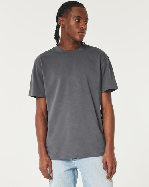 Hollister Gray Relaxed Cooling Tee for men