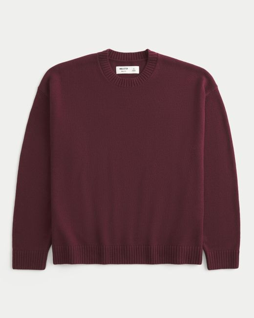 Hollister Purple Boxy Crew Sweater for men