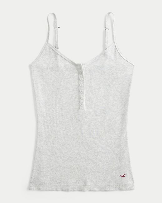 Hollister White Henley Cami