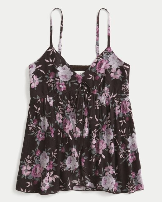 Hollister Brown Easy Flyaway Babydoll Tank