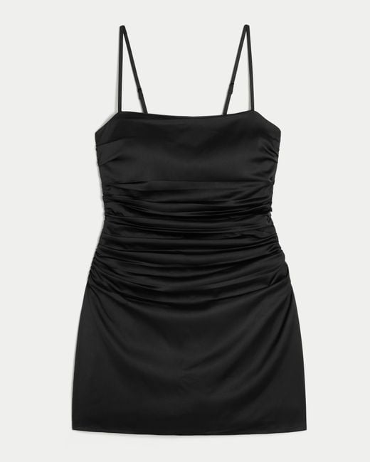 black high neck cap sleeve bodycon dress Ribbed Mock Neck Long Sleeve Bodycon Midi Dress main image 1