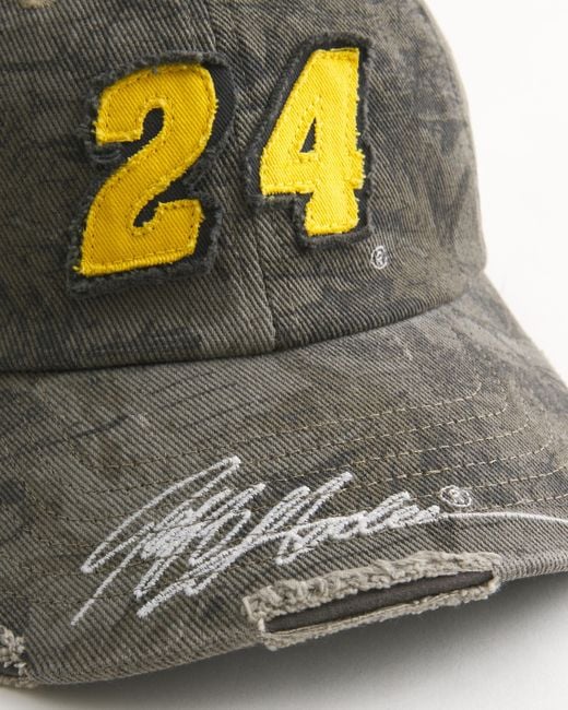 Hollister Multicolor Destroyed Jeff Gordon Nascar Graphic Baseball Hat for men