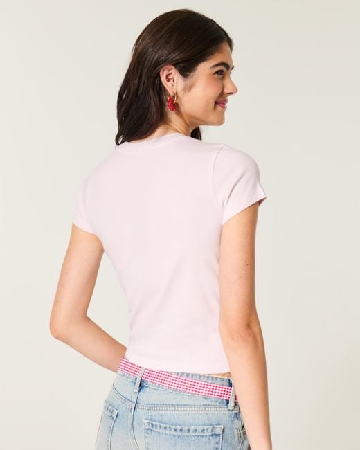Hollister Pink It's Not Me, It's You Graphic Baby Tee