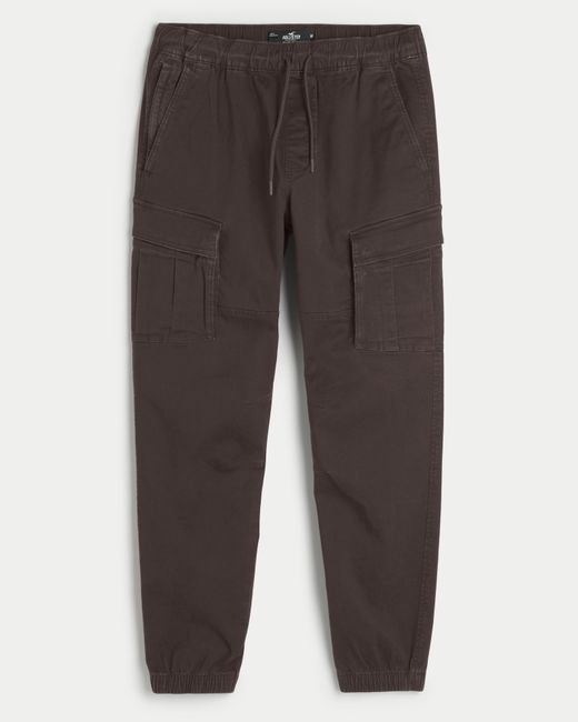Hollister Gray Relaxed Cargo Joggers for men