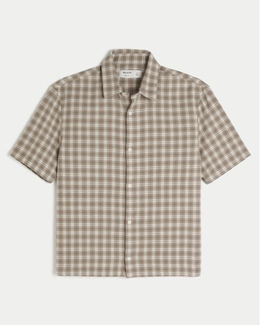 Hollister Multicolor Boxy Short-sleeve Check Shirt for men