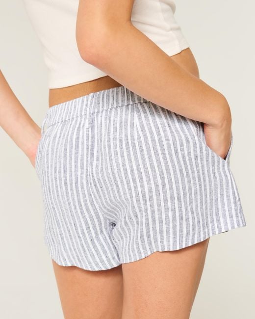 Hollister Multicolor Hollister Livvy Low-rise Linen-blend Shorts