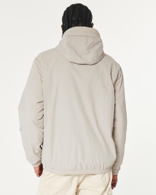 Hollister Natural Fleece-lined All-weather Hoodie Jacket for men