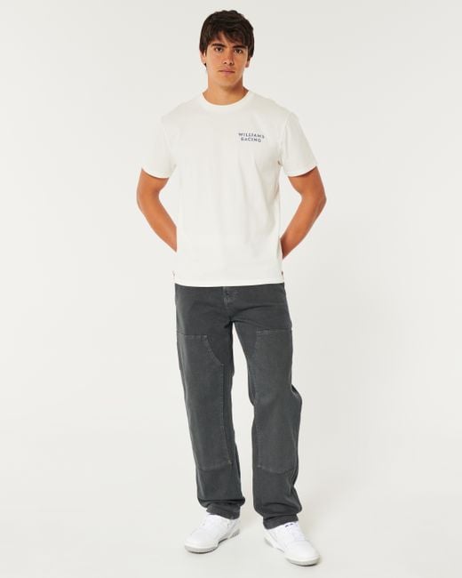Hollister Blue Relaxed Williams Racing Graphic Tee for men