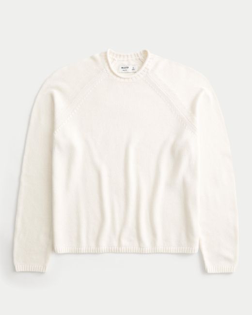 Hollister Natural Boxy Roll-neck Crew Sweater for men