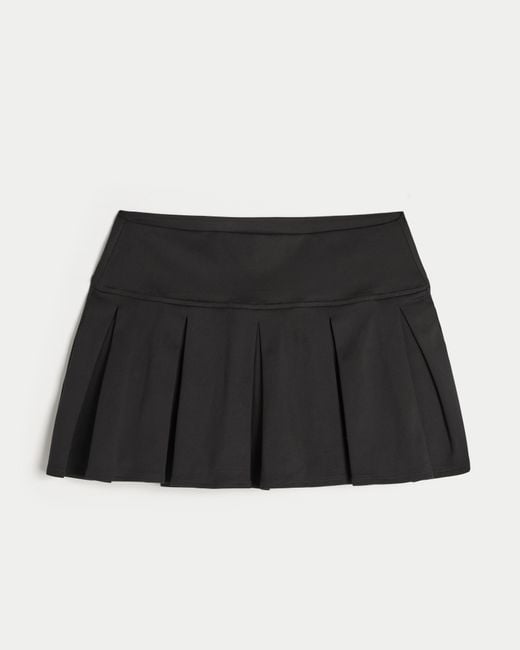 Hollister Gilly Hicks Active Drop-waist Pleated Skortie in Black