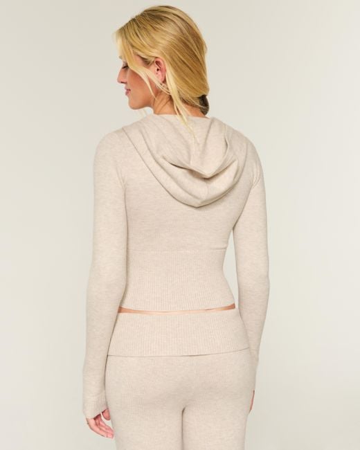 Hollister Natural Gilly Hicks Zip-up Sweater Hoodie