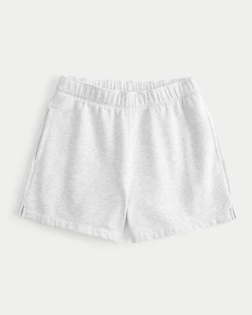 Hollister White Dad-Shorts aus Strickmaterial