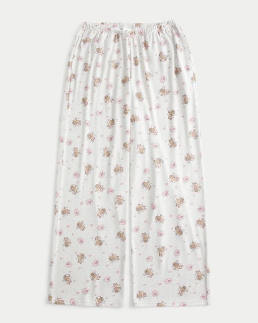 Hollister White Bear Graphic Pajama Pants
