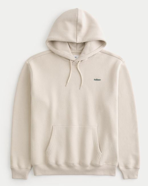 Hollister Natural Relaxed Logo Hoodie for men