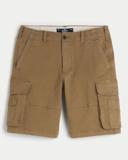 Hollister Natural Cargo Shorts 10" for men