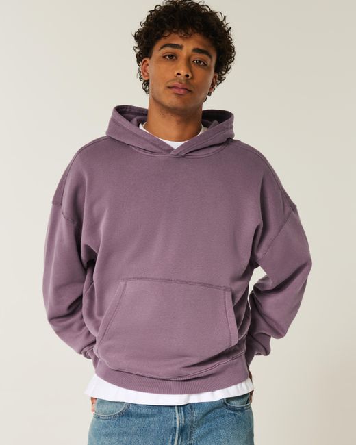 Hollister Purple Baggy Cinch Hoodie for men