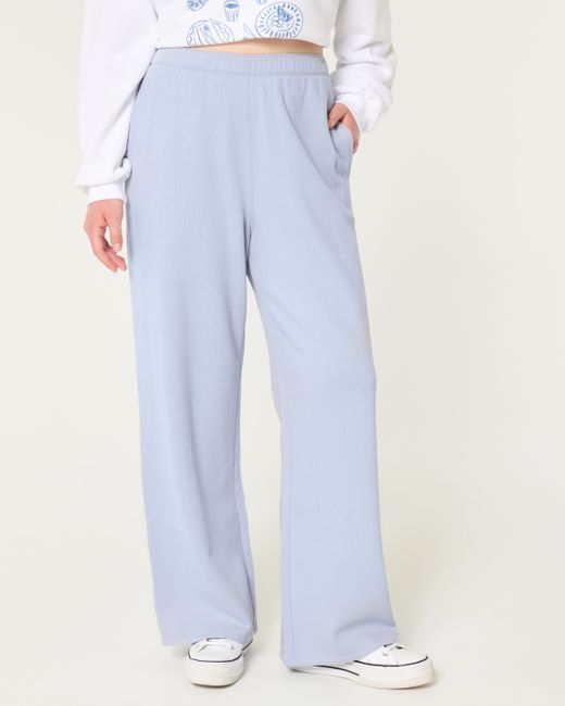 Hollister Blue Hollister Feel Good Fleece Wide-leg Pants