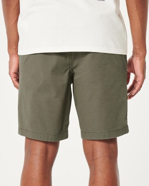 Hollister Pull-On Shorts aus Twill 23 cm in Green für Herren