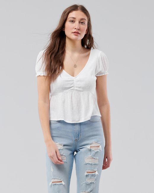 hollister babydoll top