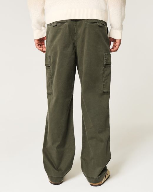 Hollister Green Baggy Cargo Pull-on Pants for men