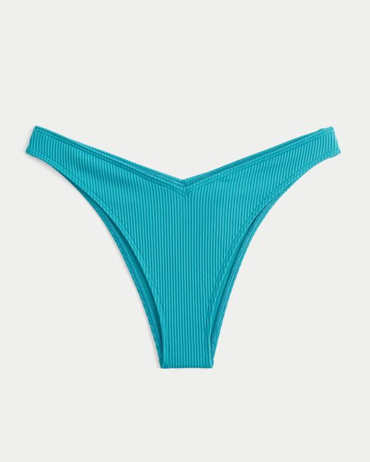 Hollister Blue Rib High-leg Cheekiest Bikini Bottom
