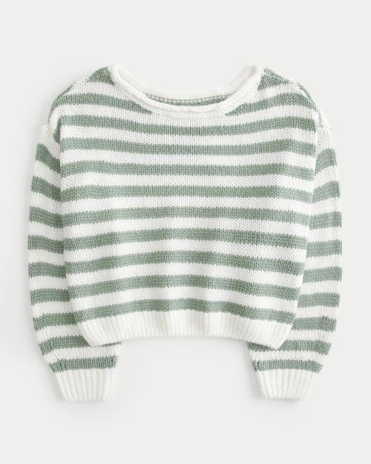 Hollister Gray Easy Off-the-shoulder Sweater