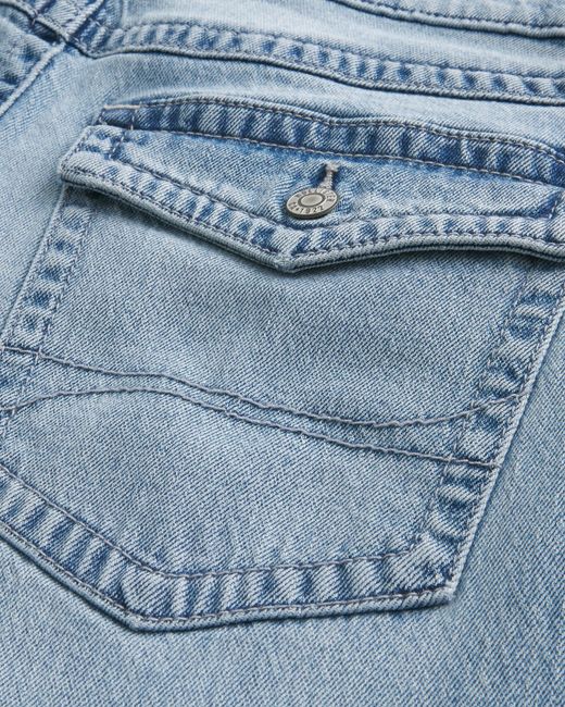 Hollister Blue Light Wash Baggy Bootcut Jeans for men