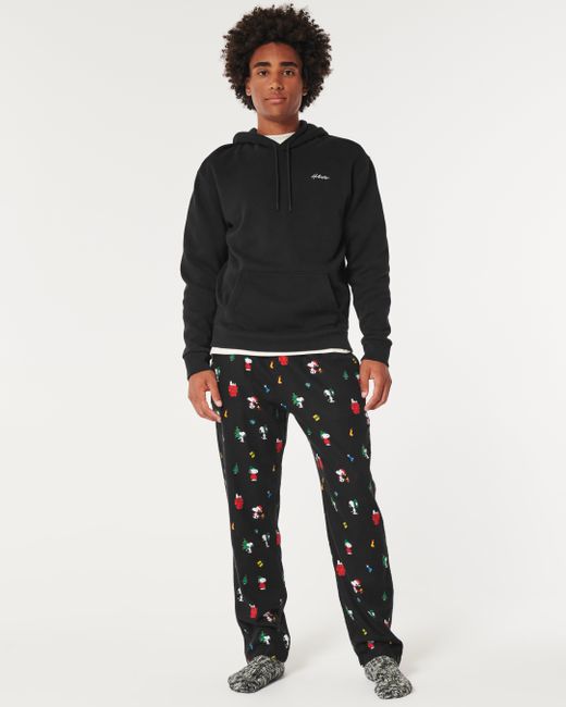Hollister 24 7 Peanuts Graphic Pajama Pants in Black for Men Lyst UK