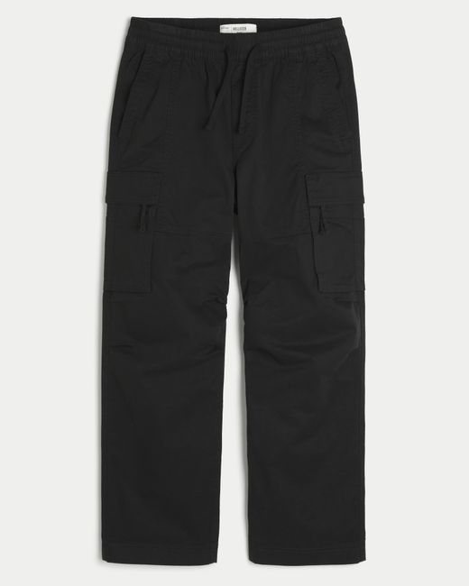 Hollister Black Baggy Workwear Pants for men