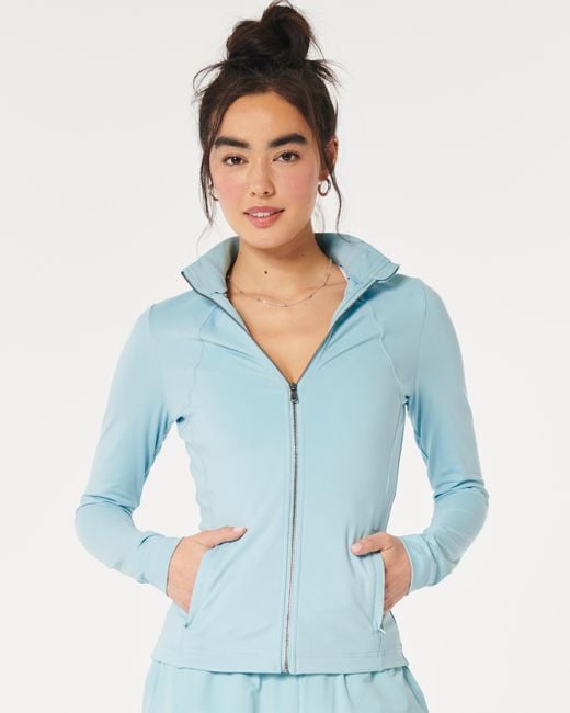 Hollister Blue Gilly Hicks Active Recharge Zip-up Jacket