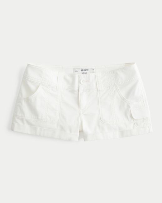 Hollister Natural Twill Utility Mini Shorts