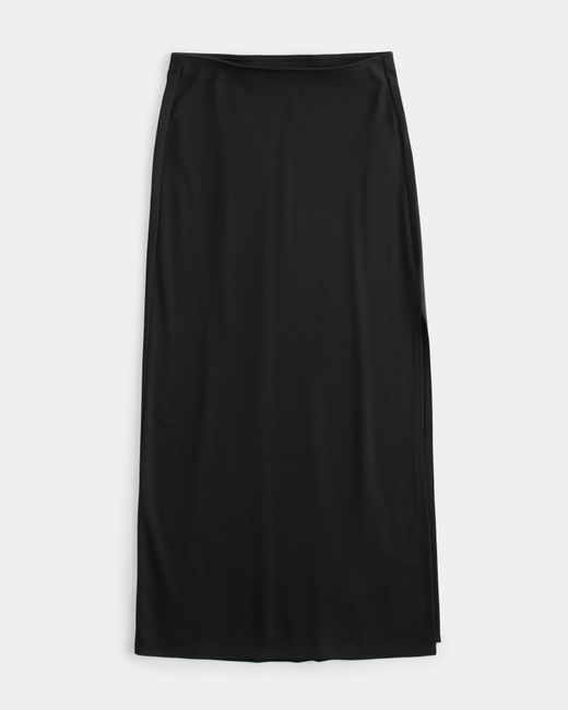 Hollister Black Adjustable Rise Knit Maxi Skirt