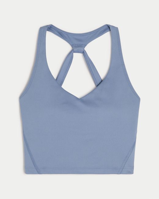 Hollister Blue Gilly Hicks Active Recharge Strappy Back Plunge Tank