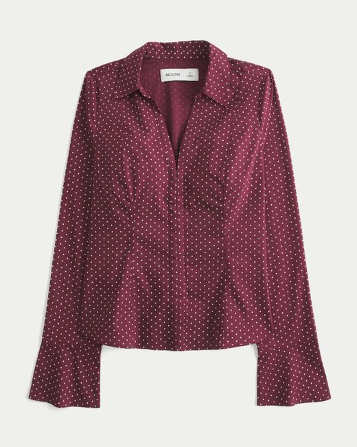 Hollister Purple Bell Sleeve Shirt