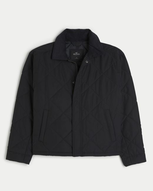 Hollister Gesteppte Workwear-Jacke in Black für Herren