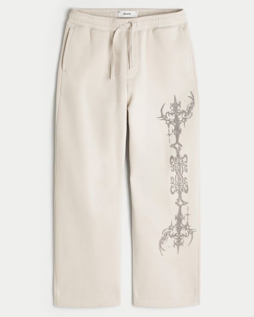Hollister Natural Hollister Feel Good Graphic Super Baggy Sweatpants for men