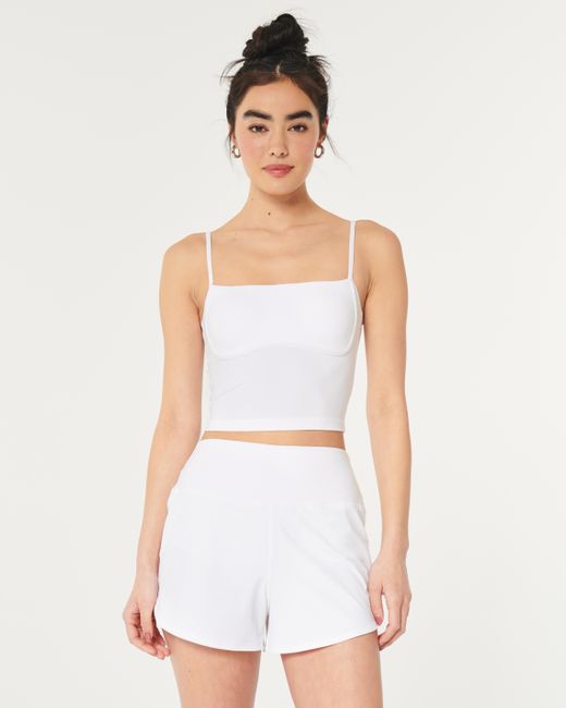 Hollister White Gilly Hicks Active Running Shorts