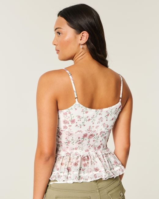 Hollister Multicolor Chiffon Ruffle Cami