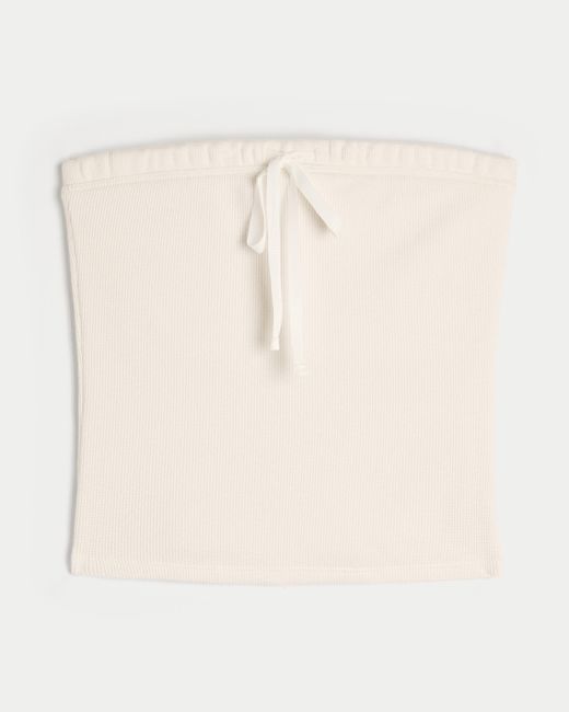 Hollister Natural Gilly Hicks Cozy Waffle Tube Top