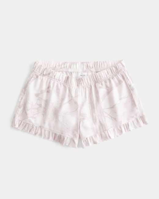 Hollister Natural Flannel Ruffle Shorts