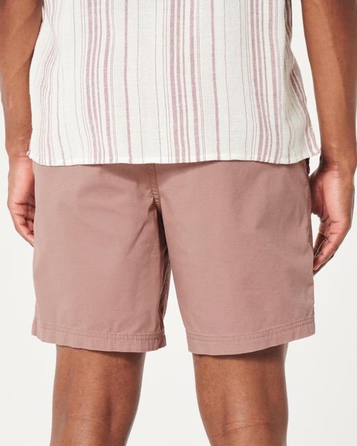 Hollister Pull-On Shorts aus Twill 18 cm in Pink für Herren