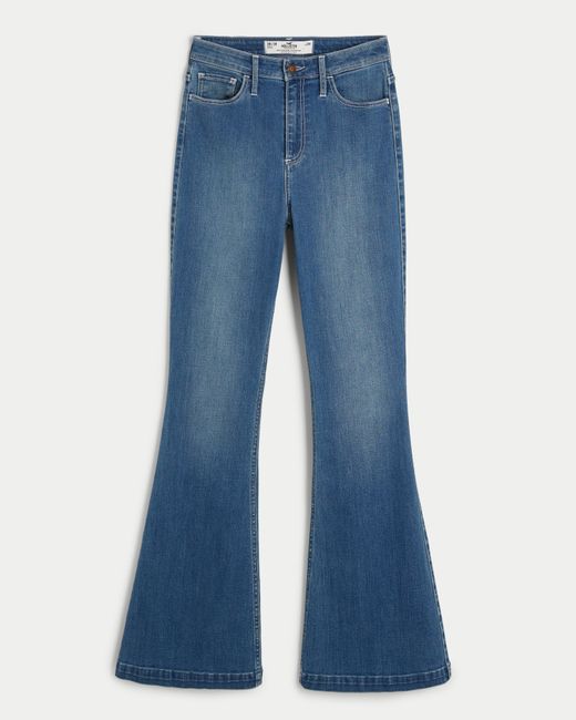 Hollister Blue Curvy High-rise Medium Wash Vintage Flare Jeans