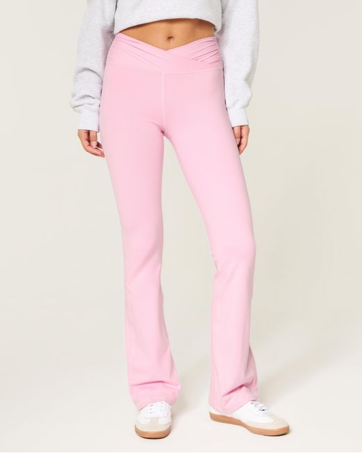 Hollister Pink Gilly Hicks Active Recharge Wrap Waist Bootcut Leggings