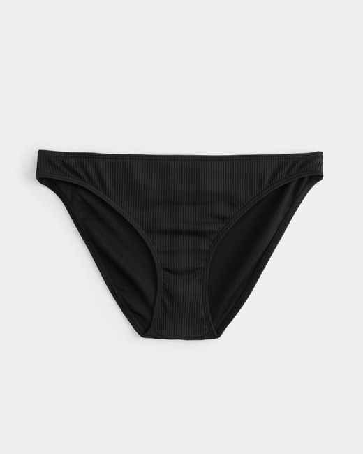 Hollister Black Ribbed Bikini Bottom