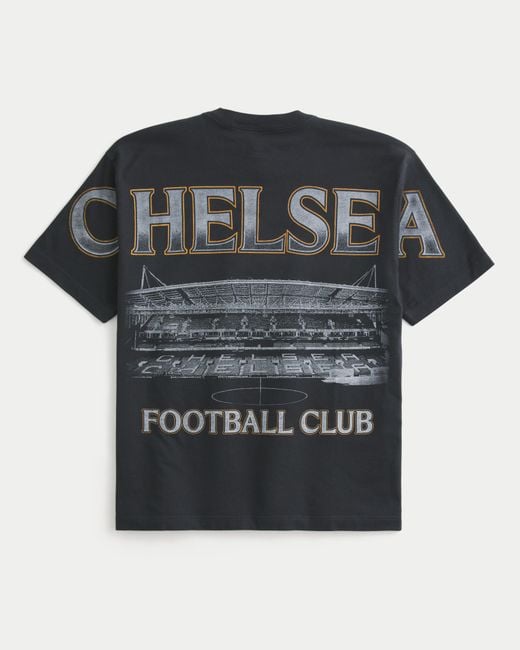 Hollister Black Chelsea Fc Graphic Tee for men
