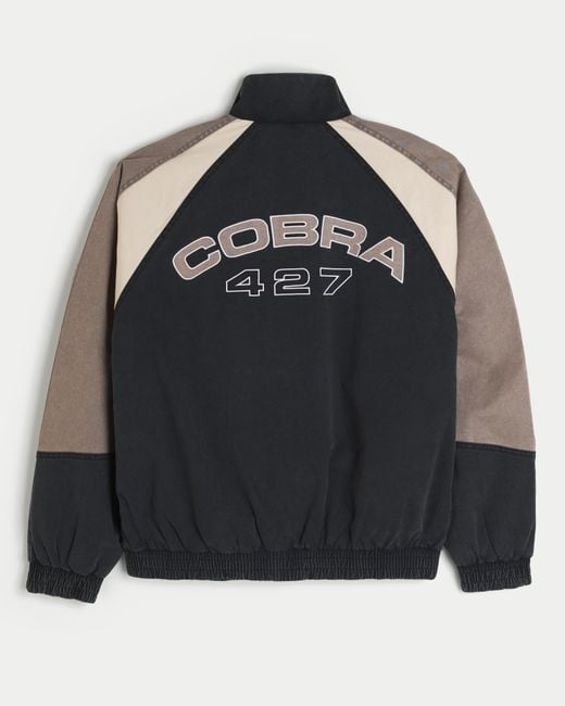 Hollister Black Twill Shelby Cobra Graphic Jacket for men