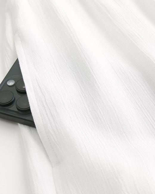 Hollister White Lace Inset Maxi Dress