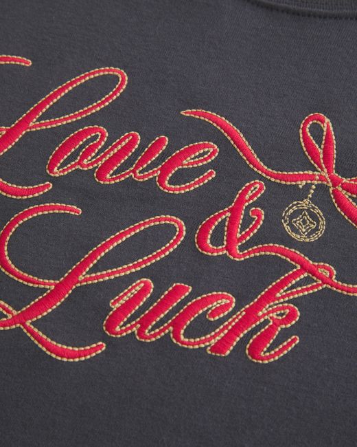 Hollister Blue Love & Luck Graphic Baby Tee