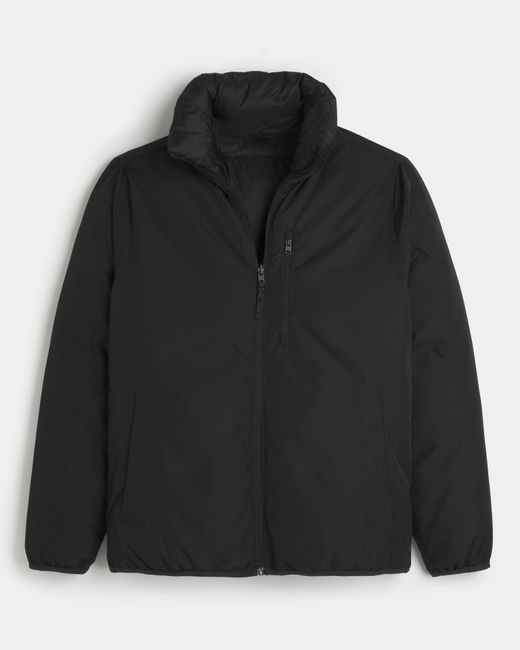 Hollister Black Ultimate Reversible Puffer Jacket for men